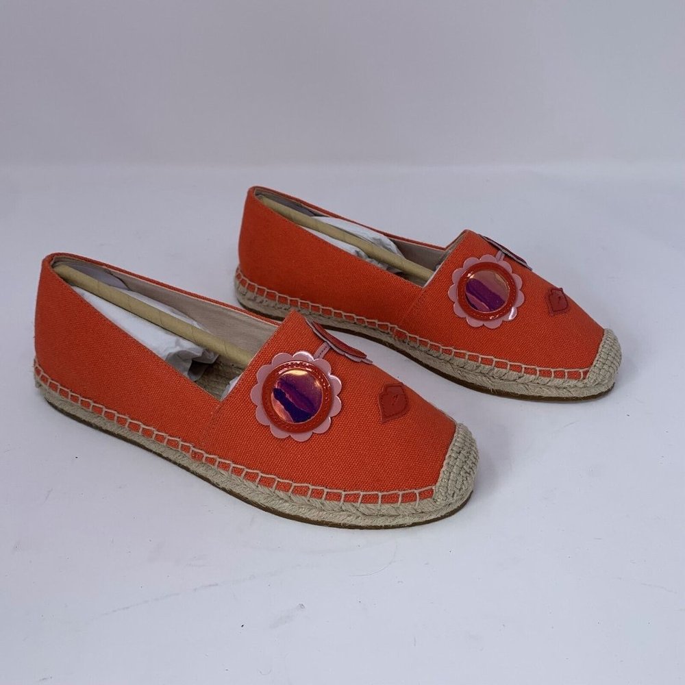Kate Spade Grenada Glasses Espadrille Flats Women's 6.5 B Tamarillo Slip On 0568